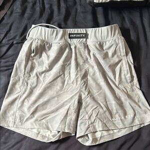 Alphalete Infinity Light Gray Athletic Shorts